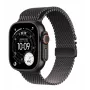 Apple Watch Ultra 3 GPS + Cellular 49mm Melna titāna korpuss ar Melnu titāna Milānas cilpu Medium