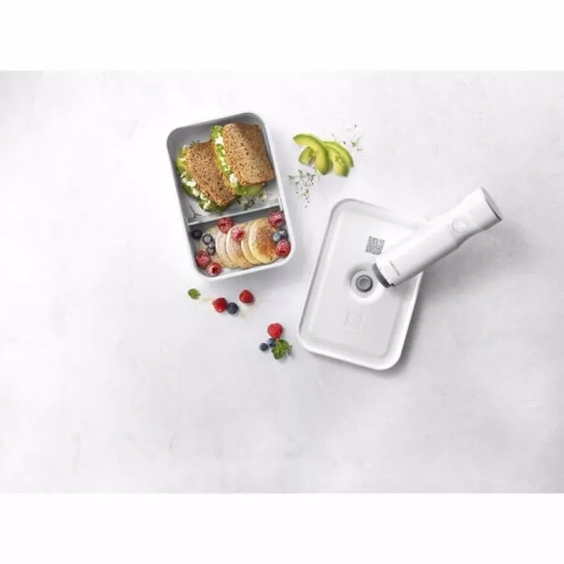 Pusdienu trauks ZWILLING FRESH & SAVE 1 L, plastmasa ar silikona blīvi, pelēks/balts