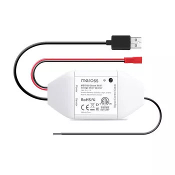 Meross MSG100HK viedais garāžas durvju slēdzis — saderīgs ar Apple HomeKit, Wi‑Fi vadība vienām durvīm