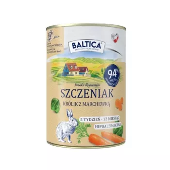 BALTICA regional flavours Kucēns Trusis ar burkānu - mitrā suņu barība - 400g