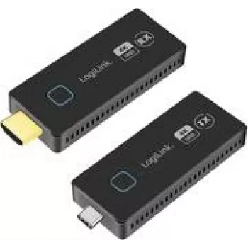 LogiLink HDMI bezvadu pārraides komplekts USB-C līdz 30m - Kabeļa/Adaptera komplekts - Digitāls/Dati (HDW0104)