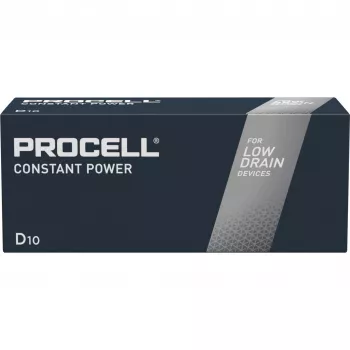 Procell Alkaline Intense Power D baterija 1,5 V — augstas slodzes, 10 iepakojumā
