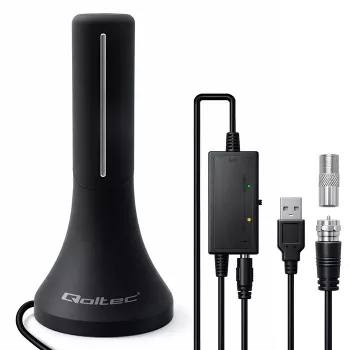 Televīzijas antena QOLTEC TV DVB-T/T2 Qoltec (iekštelpām/āra) modelis 57065
