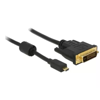 Video kabeļa adapteris DeLOCK 83586 Micro-HDMI uz DVI-D 2m Melns