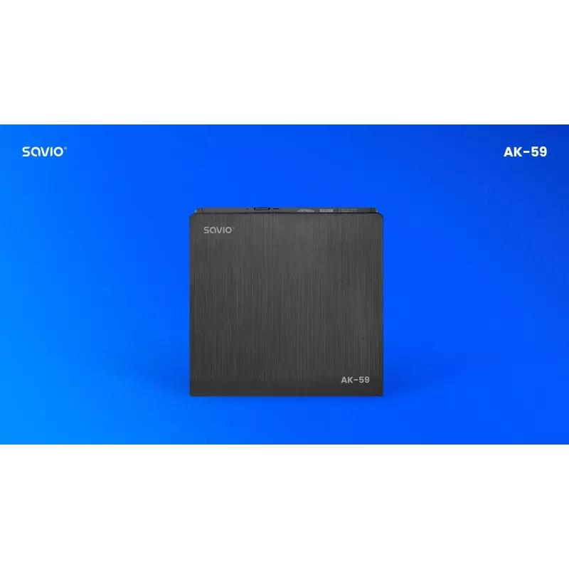 SAVIO AK-59 ārējais slinkais CD/DVD ierakstītājs R/RW - USB-C/USB-A, melns