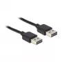 USB kabelis DeLOCK 1m USB 2.0 A Melns