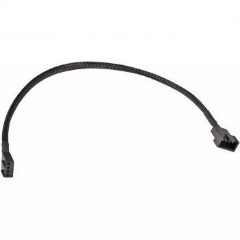 Alphacool 18674 pagarinātāja kabelis 4-pin PWM, melns plastmasa, 300 mm