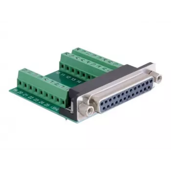 Adapteris DeLOCK 65317 Sub-D 25p sievišķais uz 27p spaiļu bloku, melns/zaļš/sudrabs