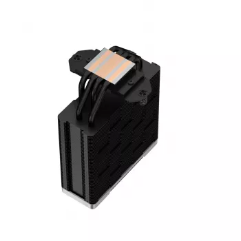 CPU dzesētājs DeepCool AK400 ZERO DARK PLUS — 120 mm FDB ventilators, 4 siltuma caurules 6 mm, LGA 1700/AM4/AM5, augstums 155 mm, melns