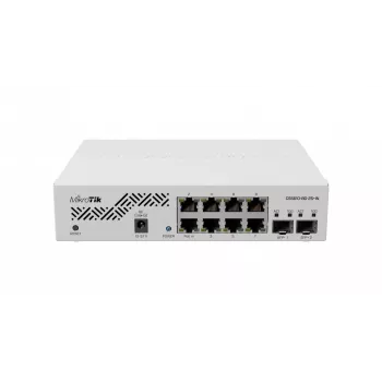 Tīkla slēdzis MikroTik CSS610-8G-2S+IN — 8x Gigabit RJ-45, 2x SFP+ 10G, PoE, 12–57 V ieeja