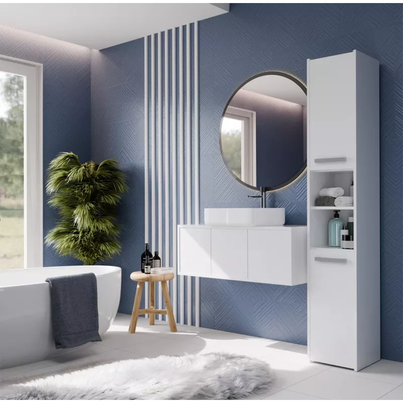 Topeshop S30 balts vannas istabas skapis Balts