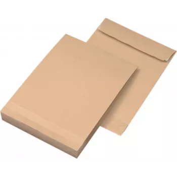 Pastnieka maisiņi MAILmedia B4 brūni ar 4.0 cm ieloci, iepakojums 100 gab.