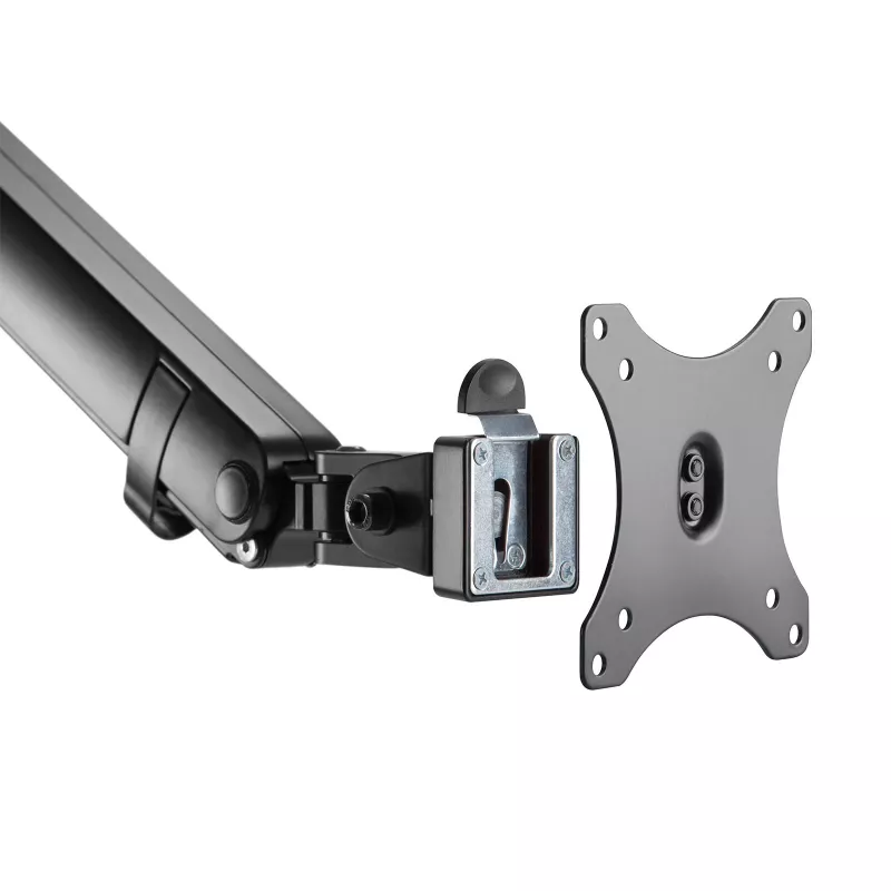Monitora roka SILVERSTONE SST-ARM13 — viena monitora regulējama augstuma VESA stiprinājums, sudraba