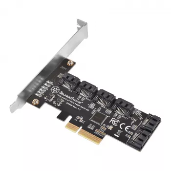 SILVERSTONE Serial ATA kontrolleris SST-ECS06 — PCIe karte ar 6 SATA portiem