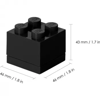 Lego Lunch Container Mini 4 melns 4011 (40111733)