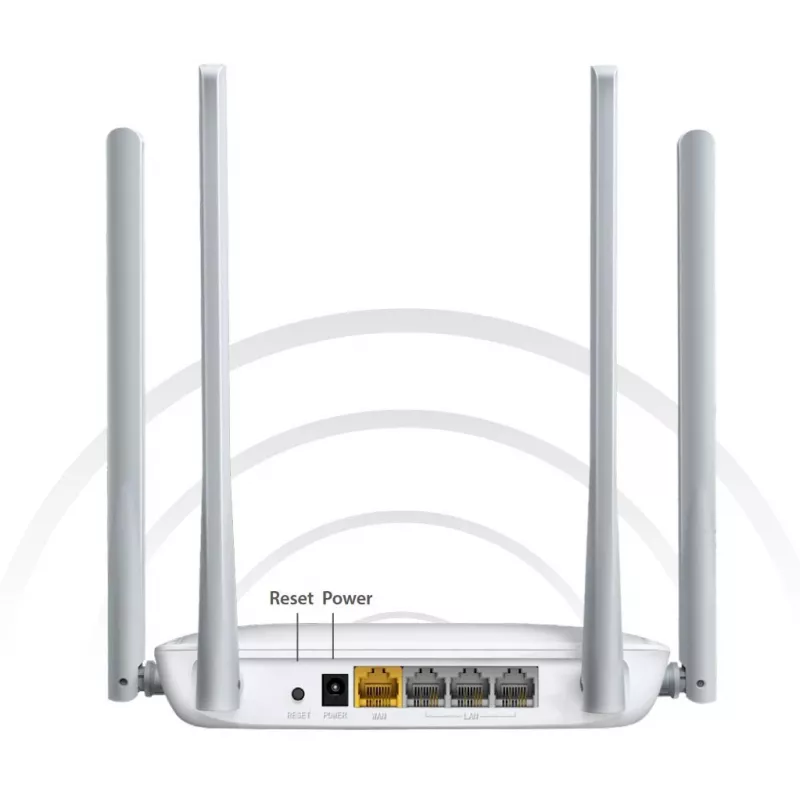 Mercusys MW325R bezvadu maršrutētājs, vienas joslas (2,4 GHz), Fast Ethernet, balts