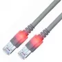 EasyLan saCon DualBoot LED-Patch kabelis S/FTP Cat.6 5m Pelēks