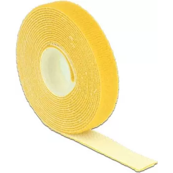 Velcro lente DeLOCK 18734, dzeltena, 13 mm x 1 m