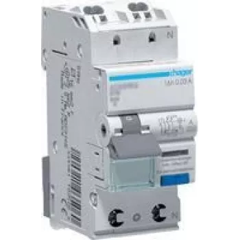 HAGER RCBO Slēdzis 1P+N 6kA B-13A 30mA ADS913D