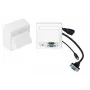 Vivolink WI221192 kontaktligzda HDMI + VGA + 3.5mm Balta
