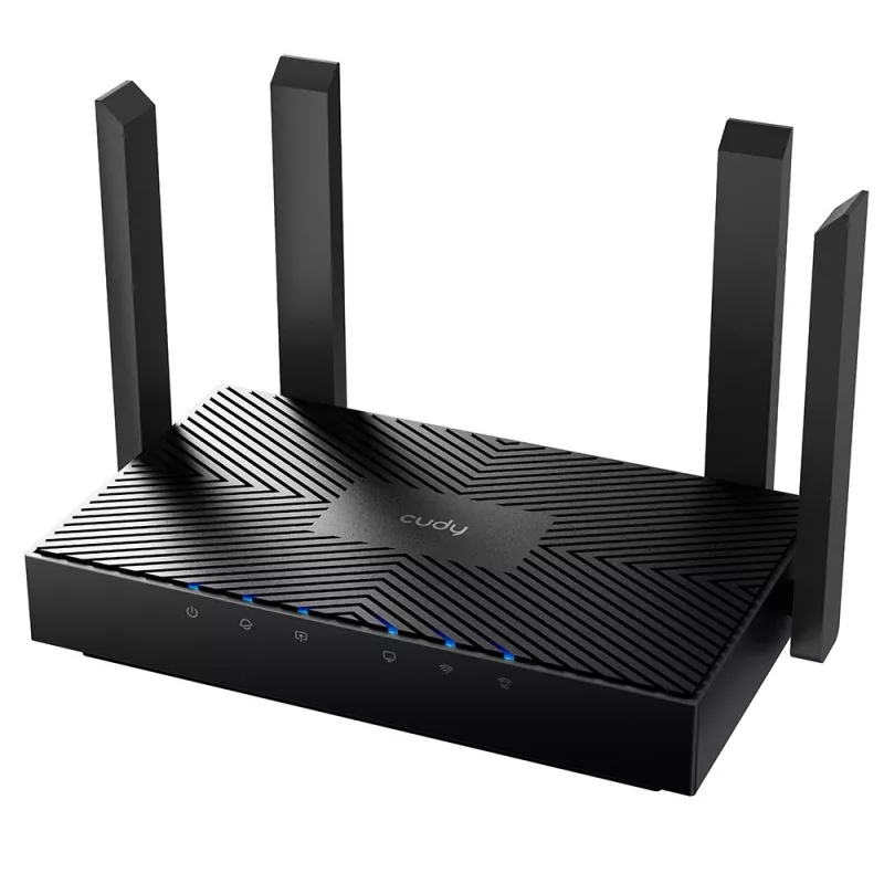 Cudy WR3000 bezvadu maršrutētājs Gigabit Ethernet divjoslu (2,4 GHz / 5 GHz) Melns