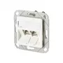 METZ CONNECT BTR C6A modulis 2 porti 180° UPk - savienotājligzda, ieliekamā montāža - RJ-45 X 2 - tīri balts, RAL 9010 (130B11D21102-E)