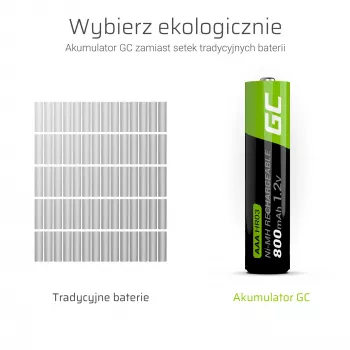 Akumulatora baterija Green Cell GR04 AAA NiMH 1,2 V 800 mAh 4 gab.