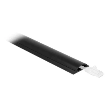 Kabeļu kanāls DeLOCK 50 x 12 mm pašlīmējošs melns 1 m
