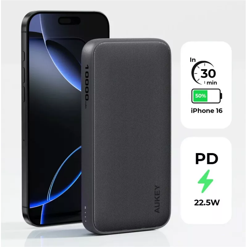 Pārnēsājams lādētājs PowerBank Aukey PB-Y46P 10000mAh