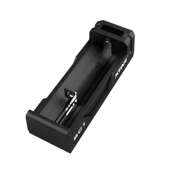 Lādētājs XTAR SC1 vienas slotas USB-C Li-ion 18650 akumulatoriem, melns