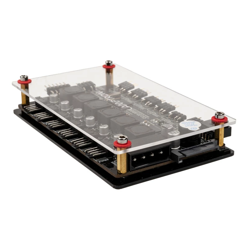 Lamptron CU135 Ventilatoru un RGB Kontrolieris ar Displeju, ARGB - Melns
