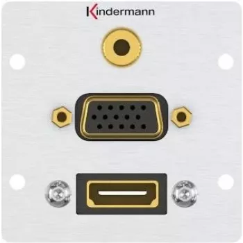 Kontaktligzda HDMI + VGA + 3,5 mm Kindermann 7444000586