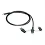 ROLINE USB 2.0 kabelis Type-C ST/ST ar datu bloķēšanas adapteriem A un C - kabelis - digitāls/dati