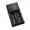 Akumulatoru lādētājs Nitecore D2 — 2 slotu lādētājs AA/AAA/AAAA/C baterijām, 100–240V ieeja, 4.2V izeja, melns