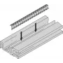 SCHROFF HORIZ.RAIL H VT 84HP EMC - Rack Piederums (24576084)