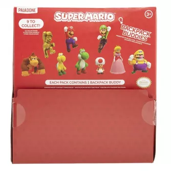 Atslēgu piekariņu komplekts Backpack Buddies Paladone Super Mario CDU 24 gab. – dažādi tēli, kolekcionējami aksesuāri