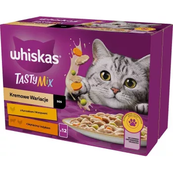 WHISKAS Tasty Mix - mitrā kaķu barība - 12x85g