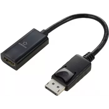 Renkforce RF-5596324 DisplayPort Pārveidotājs [1x DisplayPort Spraudnis - 1x HDMI Ligzda] Melns DisplayPort 1.2 23 cm