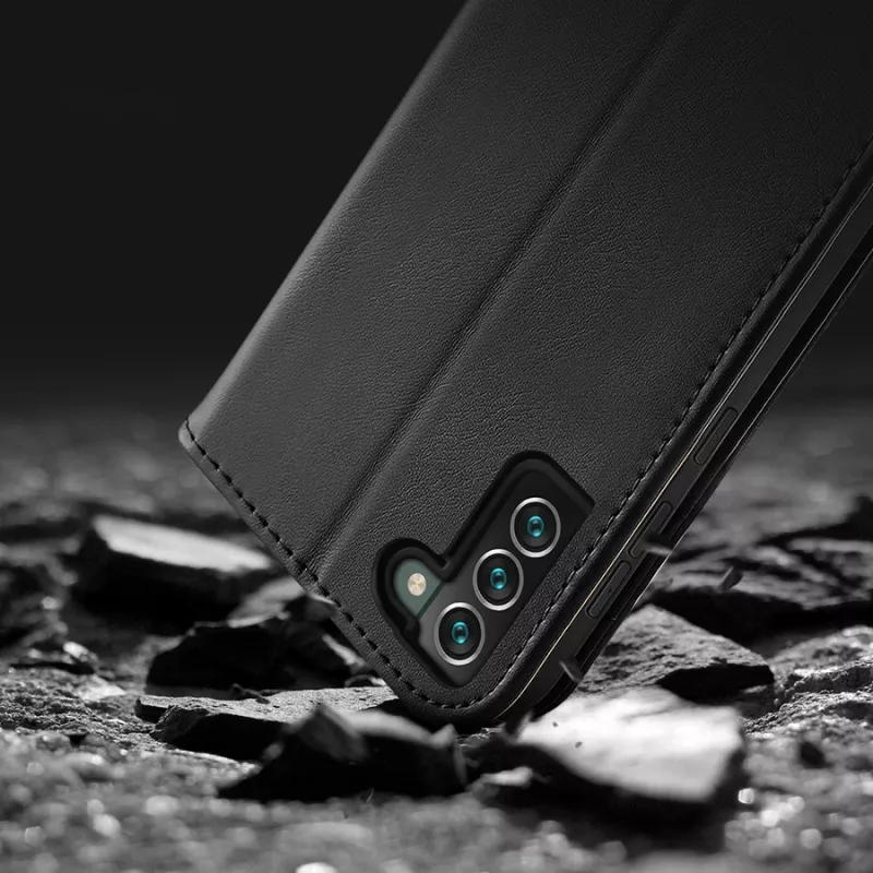 Dux Ducis Hivo Īstas ādas maciņš ar atloku Samsung Galaxy S22+ (S22 Plus) Melns