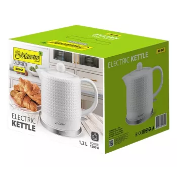 Feel-Maestro MR067 elektriskā tējkanna 1,2 L 1200 W Balta