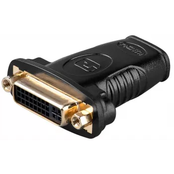 Wentronic Goobay HDMI™ / DVI-I Adapteris, HDMI standarta ligzda (Type A), melns - 19-pol. HDMI™-ligzda > DVI (24+5) ligzda (68690)
