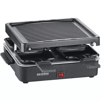 Severin Mini Raclette Grils ar 4 Nelipīgām Pannām 600 W