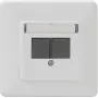 Rutenbeck 139112040 kontaktligzda, 2 moduļu, Cat6a, balta