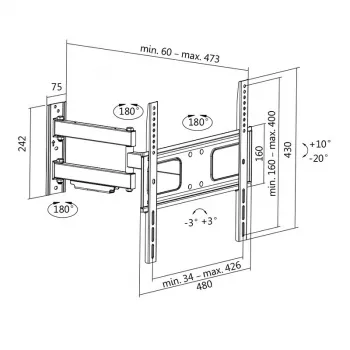 TV stiprinājums LogiLink BP0014