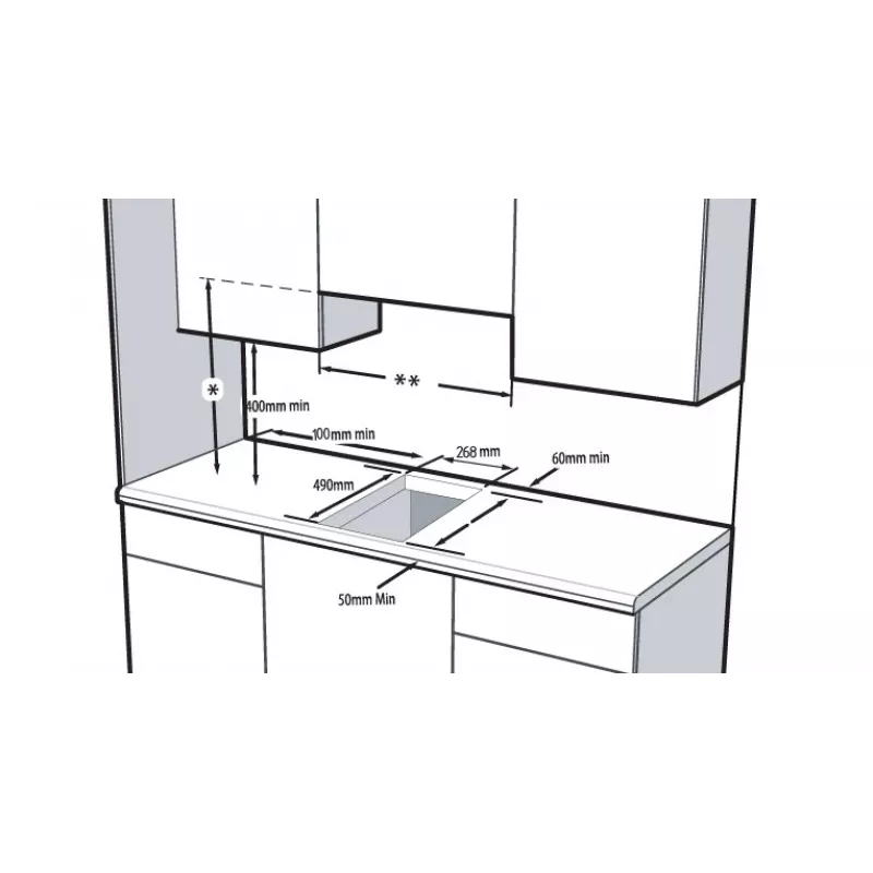 Beko HDCC32200X iebūvējamā indukcijas plīts virsma, 2 zonas, keramikas stikls