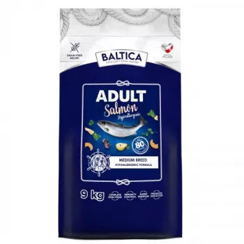 BALTICA Excellent Hipolergēna suņu barība pieaugušiem vidējo šķirņu suņiem ar lasi - sausā barība - 9 kg