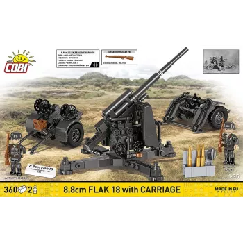 Konstruktors COBI 8,8 cm Flak ar piekabi — 360 detaļas