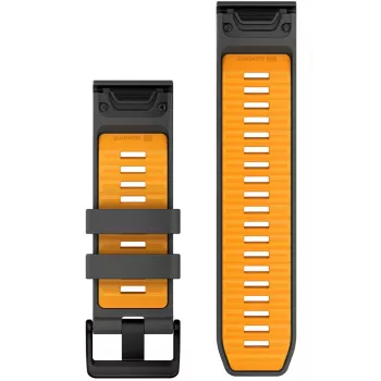 Garmin QuickFit Pulksteņa siksniņa 26 mm Silikona grafīts/Spark Orange (010-13393-05)