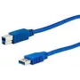USB kabelis e+p CC 302 USB 3.2 Gen 1 1,5m USB A USB B Zils
