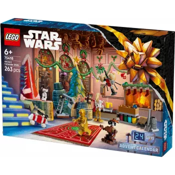 LEGO Star Wars Advent Calendar 2025 — komplekts 75418, sezonālas saliekamas minifigūras un modeļi